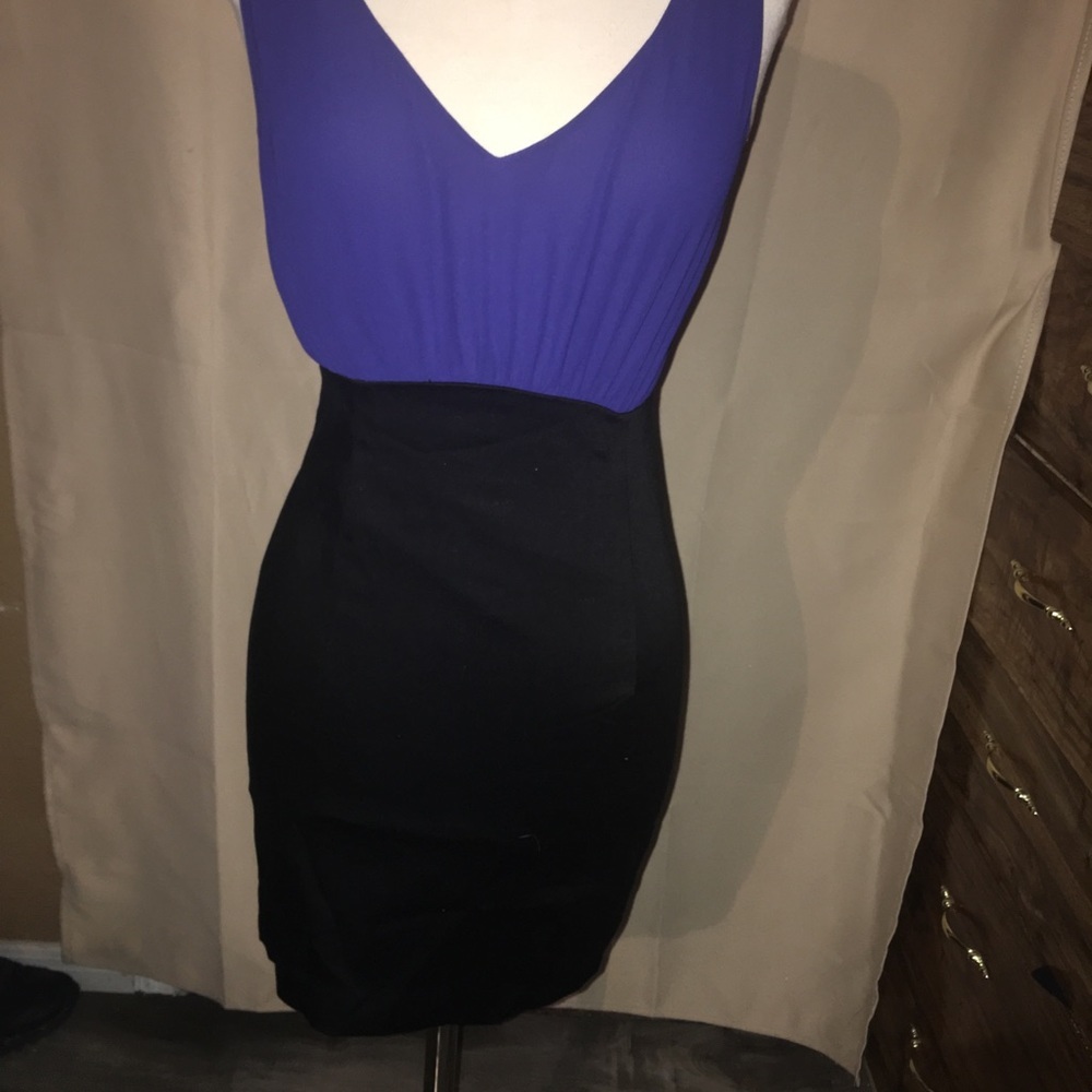 Plastic Island Blue and Black‎ Dress